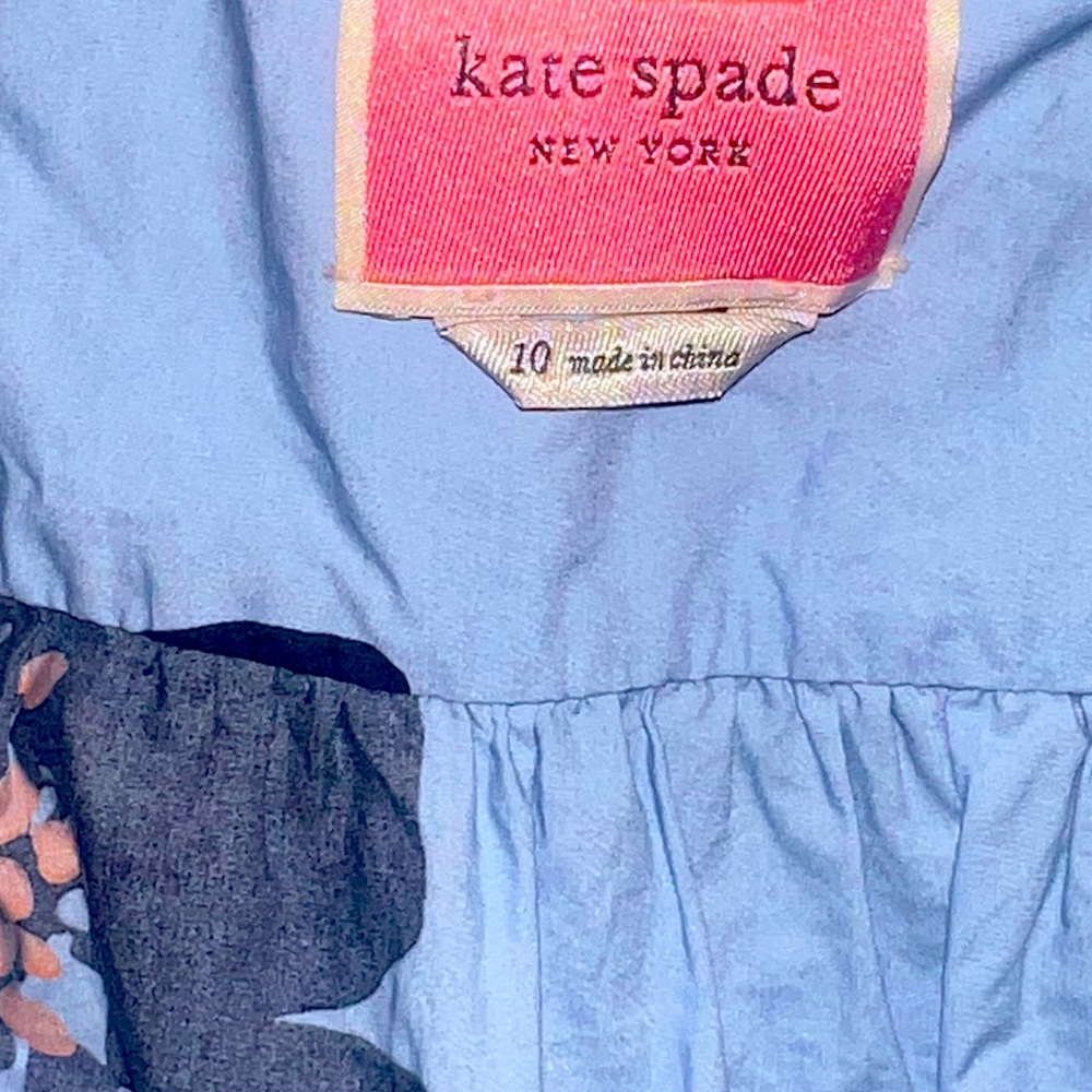 Floral blue Kate Spade drop waist dress